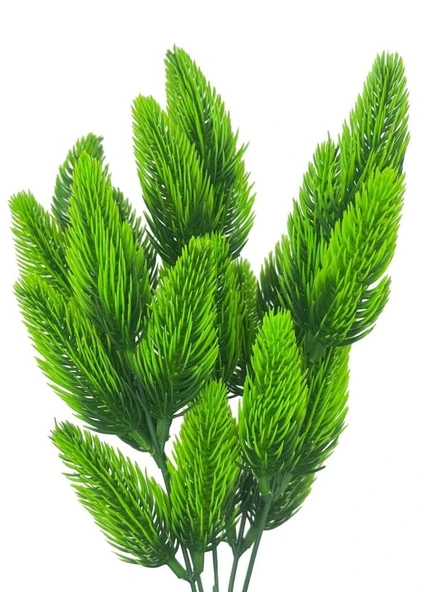 Nettenevime Yapay Çiçek Krem Saksıda Yeşil Kozalaklı Çam Demeti - Resim 5