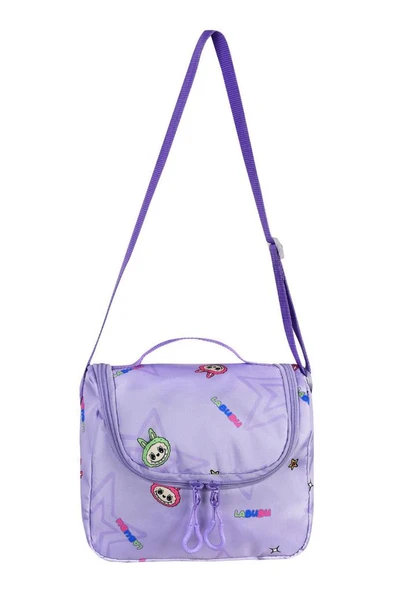 Labubu İlkokul Çantası 3'lü Set 42*30 Cm Beslenme Çantası Kalem Kutusu Ortopedik Su İtici Kumaş - 6
