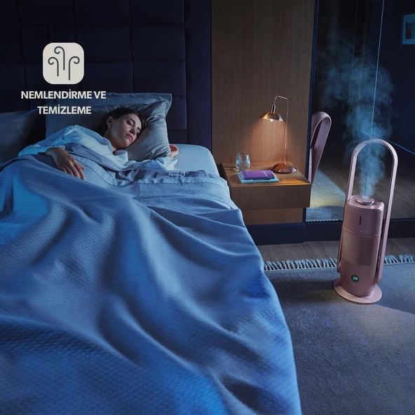 Homend O-zone Duo Pro 9006H 2 in 1 Hava Temizleyicisi ve Nemlendiricisi (Anlık Hava Kalite Göstergeli Bladeless Fan) - 4