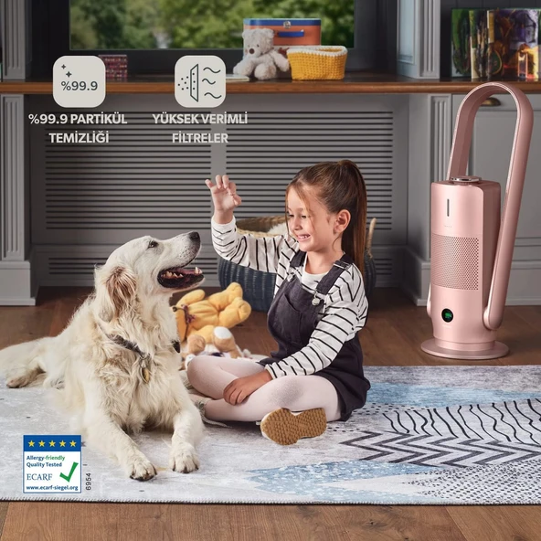 Homend O-zone Duo Pro 9006H 2 in 1 Hava Temizleyicisi ve Nemlendiricisi (Anlık Hava Kalite Göstergeli Bladeless Fan) - 6