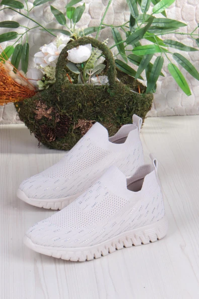 Fort 5060 Divamod Hafif Rahat Taş Detaylı Fileli Kadın Ayakkabı - Resim 11