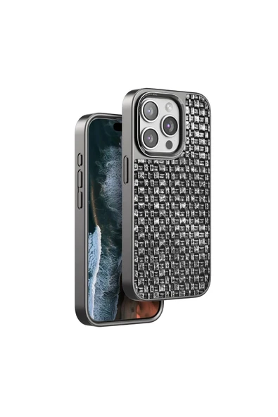 Venco iPhone 14 Pro Brand Kapak - Gümüş - Resim 2