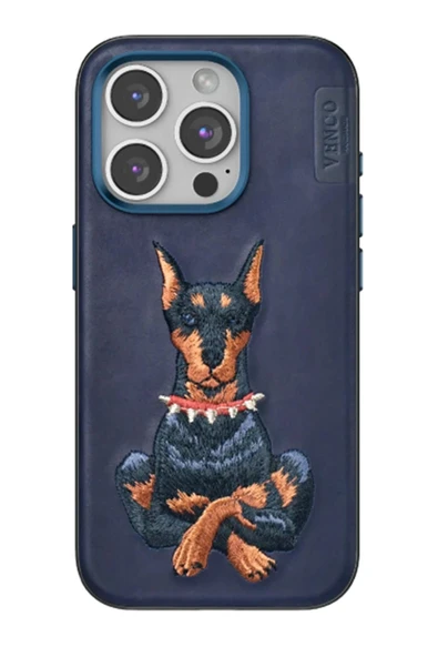Venco iPhone 15 Pro Perma Desenli Kapak - Lacivert ürün görseli 1