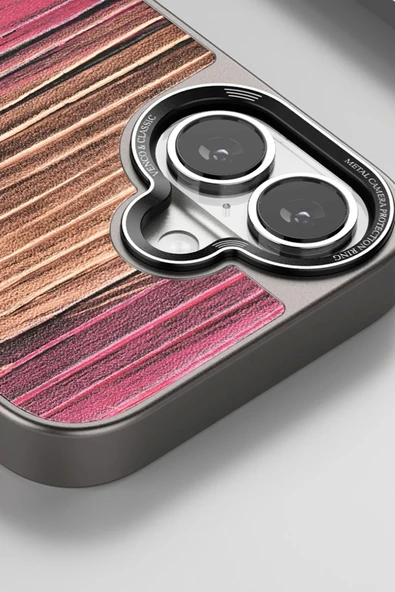 Venco iPhone 16 Pro Wave Kapak - Pembe - Resim 2