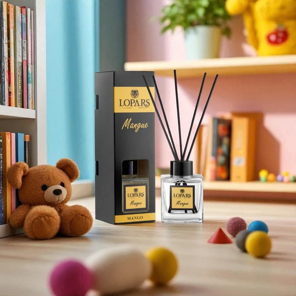 Lopars Mango (Mango) 5 Bambu Çubuklu Oda (oda parfümü) Kokusu 100 ml - 4