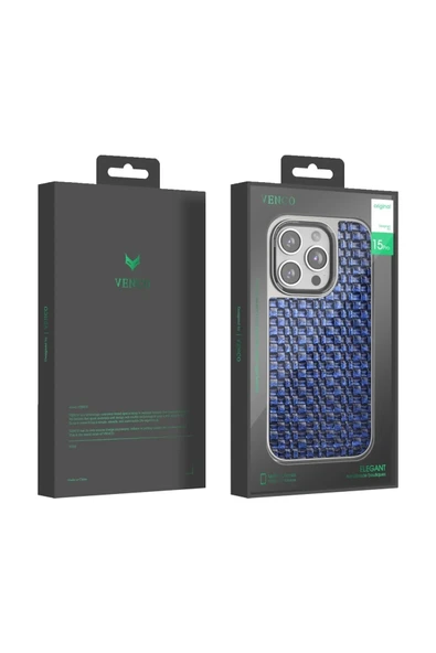 Venco iPhone 15 Pro Brand Kapak - Lacivert - Resim 5
