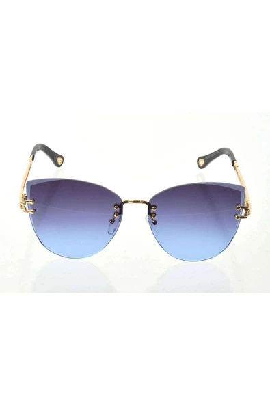 Kadın Lüks Mavi Renkli Cam Güneş Gözlüğü - Moda Gözlük