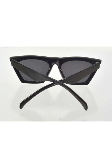 Siyah Çerçeve Cat Eye Kadın Güneş Gözlüğü - Moda Gözlük - 3