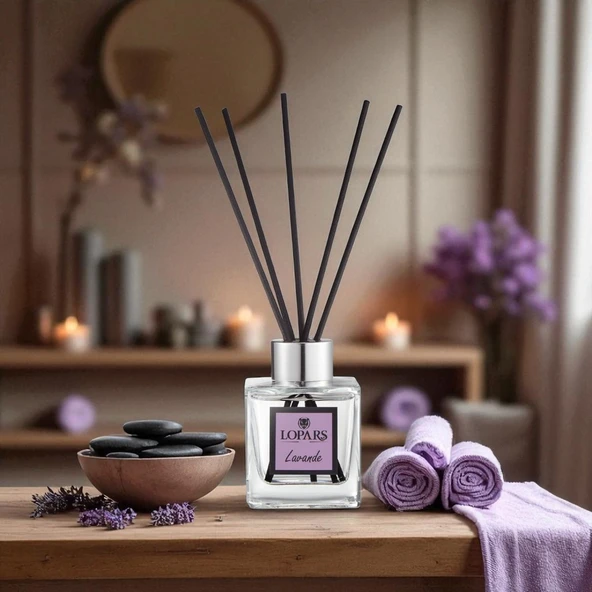 Lopars Lavanta (Lavender) 5 Bambu Çubuklu Oda (oda parfümü) Kokusu 100 ml - 4