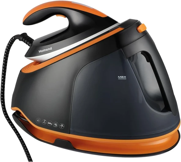 Homend Jetsteam 1174H Otomatik Sıcaklık Ayarlı Buhar Kazanlı Ütü Siyah Turuncu