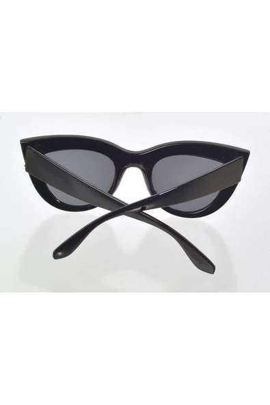 Siyah Çerçeve Cat Eye Kadın Güneş Gözlüğü - Moda Gözlük - 3