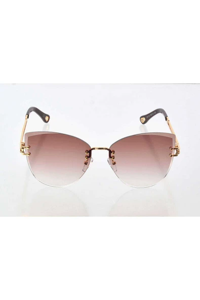 Kadın Lüks Kehverengi Renkli Cam Güneş Gözlüğü - Moda Gözlük
