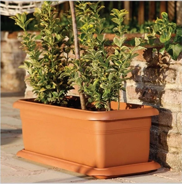 Omnipazar SO-V691 Tabaklı Villa Bahçe Saksı Takımı 39 Lt Antrasit 3 Adet - Resim 3