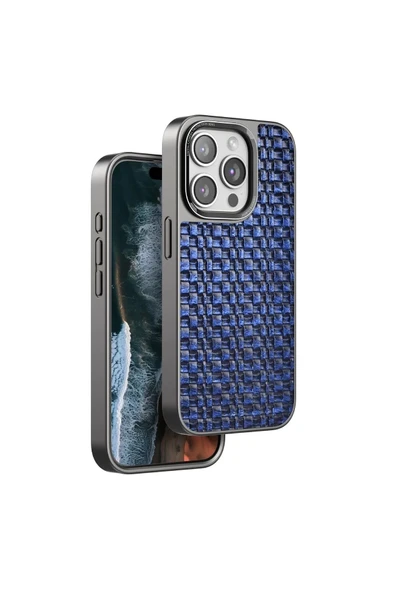 Venco iPhone 15 Pro Max Brand Kapak - Lacivert - Resim 2