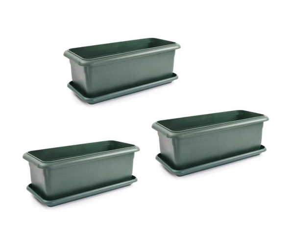 Omnipazar SO-V692 Tabaklı Villa Bahçe Saksı Takımı 62 Lt Yeşil 3 Adet ürün görseli