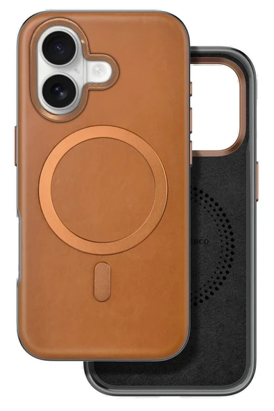 Venco iPhone 16 Puskas Magsafe Kapak - Açık Kahve ürün görseli 1
