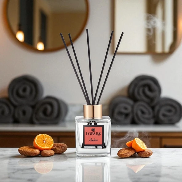 Lopars Ambre (Amber) 5 Bambu Çubuklu Oda (oda parfümü) Kokusu 100 ml - 5