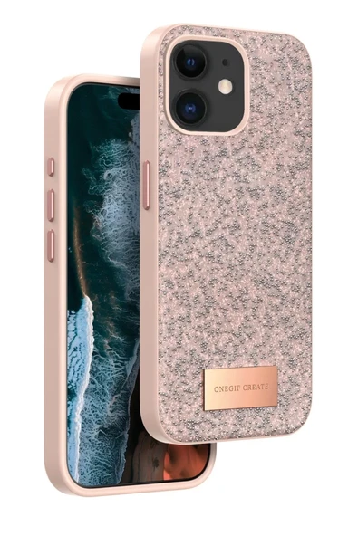 Onegif iPhone 11 Bright Simli Kapak - Pembe ürün görseli 1