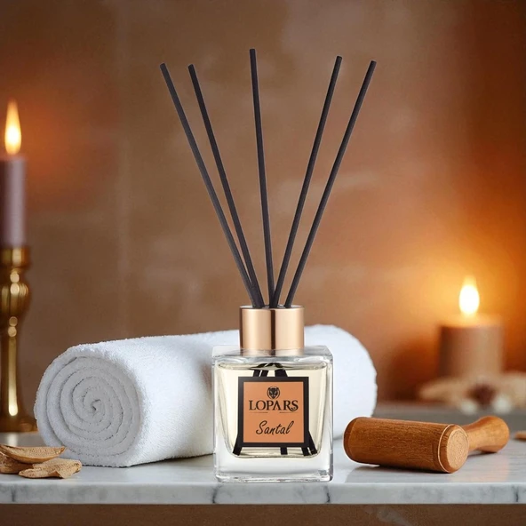 Lopars Santal (Sandal Ağacı) 5 Bambu Çubuklu Oda (oda parfümü) Kokusu 100 ml - 5