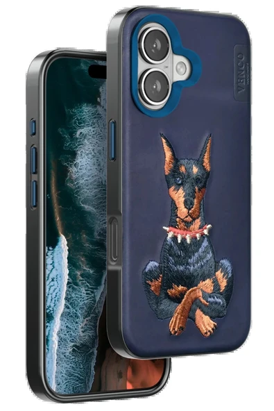 Venco iPhone 16 Perma Desenli Kapak - Lacivert ürün görseli 1