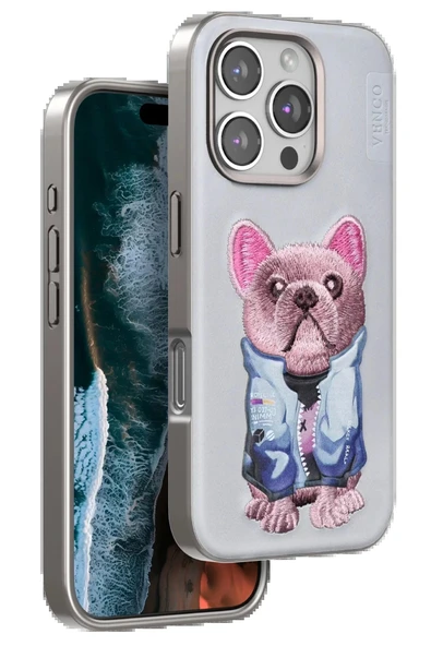 Venco iPhone 16 Pro Cute Desenli Kapak - Kahverengi ürün görseli 1