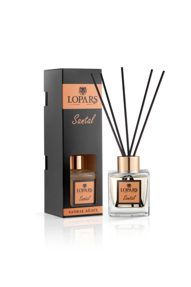 Lopars Santal (Sandal Ağacı) 5 Bambu Çubuklu Oda (oda parfümü) Kokusu 100 ml