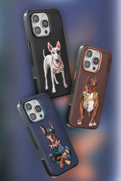 Venco iPhone 16 Pro Perma Desenli Kapak - Kahverengi - Resim 3