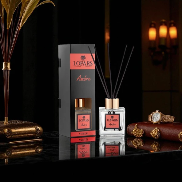 Lopars Ambre (Amber) 5 Bambu Çubuklu Oda (oda parfümü) Kokusu 100 ml - 4