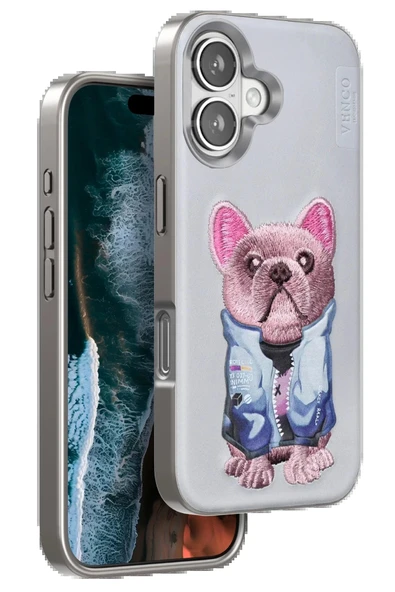 Venco iPhone 16 Cute Desenli Kapak - Kahverengi ürün görseli 1