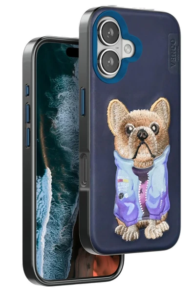 Venco iPhone 16 Cute Desenli Kapak - Lacivert ürün görseli 1
