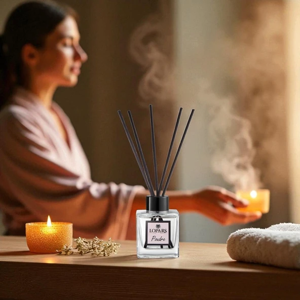 Lopars Poudre (Pudra) 5 Bambu Çubuklu Oda (oda parfümü) Kokusu 100 ml - 4