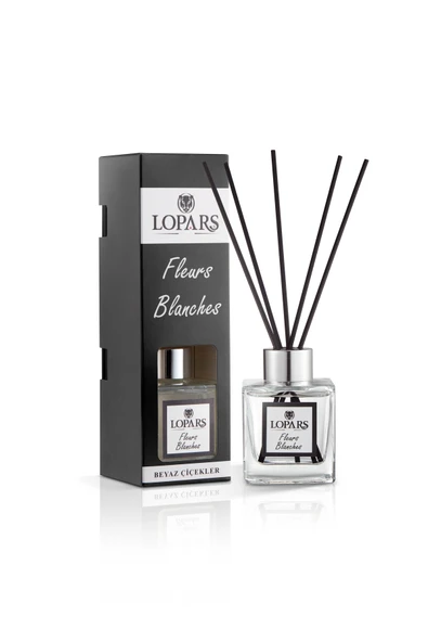 Lopars Fleurs Blanches (Beyaz Çiçekler) 5 Bambu Çubuklu Oda (oda parfümü) Kokusu 100 ml