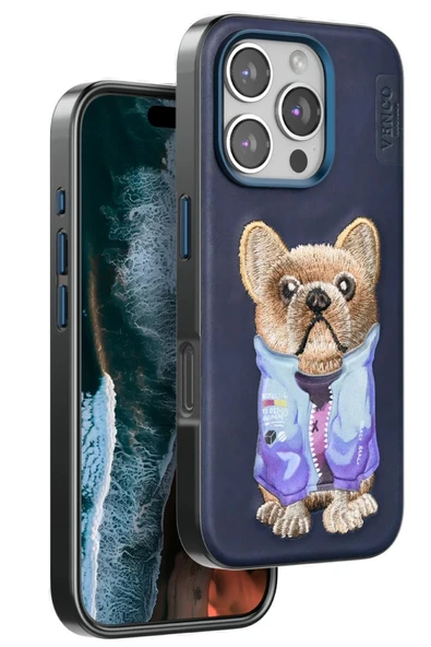 Venco iPhone 16 Pro Cute Desenli Kapak - Lacivert ürün görseli 1