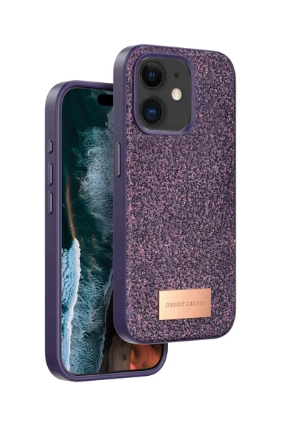 Onegif iPhone 11 Bright Simli Kapak - Derin Mor ürün görseli 1