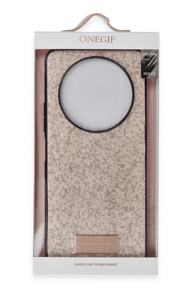Onegif Xiaomi Redmi A3 4G Bright Simli Kapak - Gold - Resim 3
