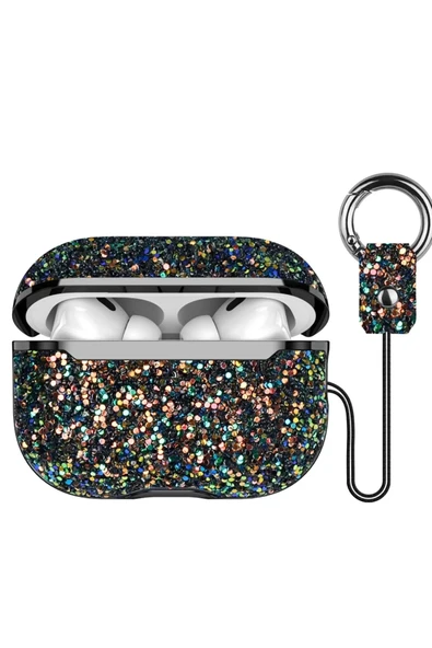 Onegif Airpods Pro 2 (2.nesil) Bright Simli Airpods Kapak - Siyah ürün görseli 1