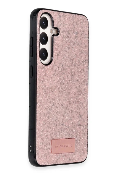 Onegif Samsung Galaxy A05S Bright Simli Kapak - Pembe - Resim 2