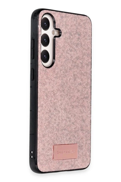 Onegif Samsung Galaxy A14 4G Bright Simli Kapak - Pembe - Resim 2