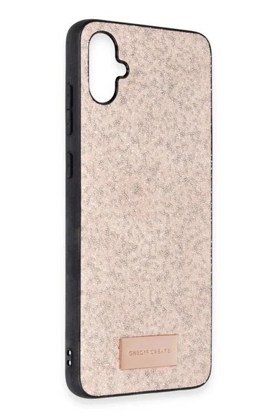 Onegif Samsung Galaxy A05 Bright Simli Kapak - Pembe - Resim 2