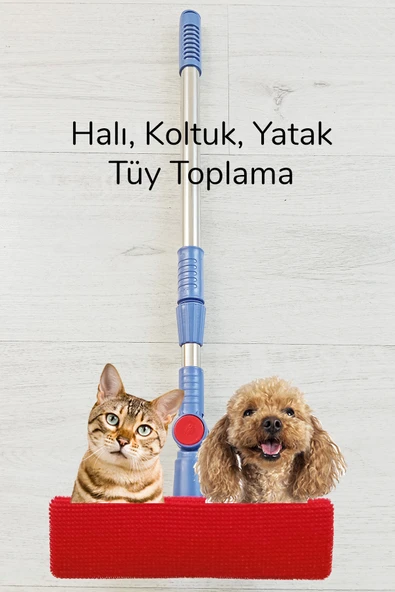 Kedi Köpek Sihirli Tüy Temizleme Fırçası 4 ü 1 Arada Döner Başlıklı - 1