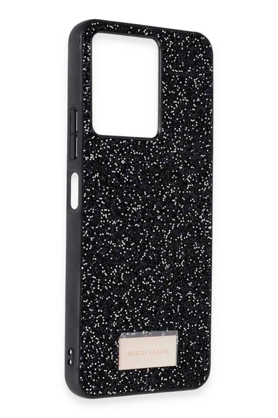 Onegif Xiaomi Redmi 13C Bright Simli Kapak - Gold - Resim 2