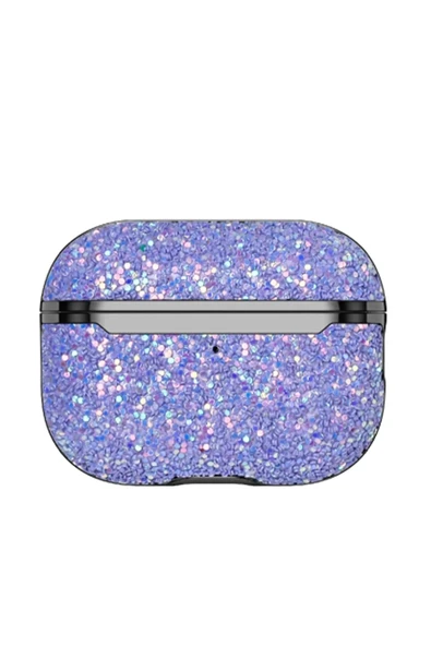 Onegif Airpods 3 (3.nesil) Bright Simli Airpods Kapak - Derin Mor - Resim 2