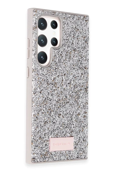 Onegif Samsung Galaxy S24 Ultra Bright Simli Kapak - Gümüş - Resim 2