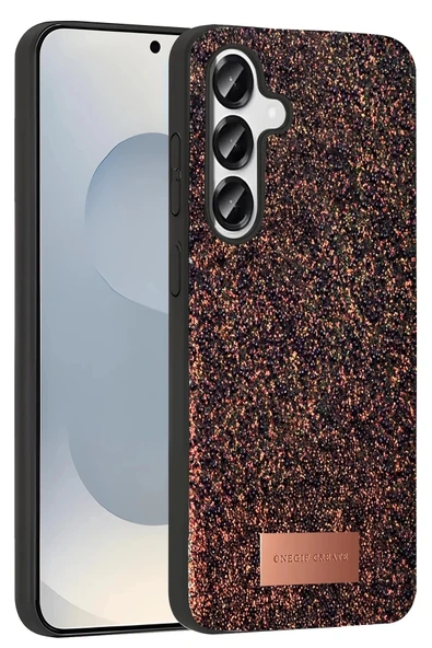 Onegif Samsung Galaxy S25 Plus Bright Simli Kapak - Derin Mor - Resim 3