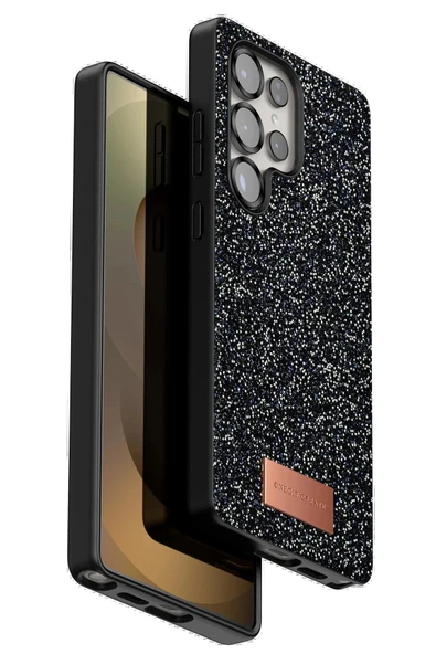 Onegif Samsung Galaxy S25 Ultra Bright Simli Kapak - Siyah ürün görseli 1