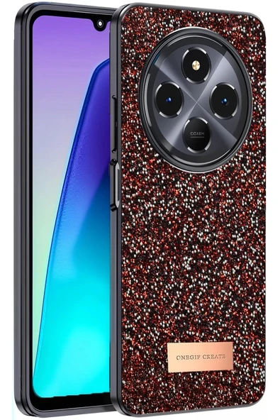 Onegif Xiaomi Redmi 14C Bright Simli Kapak - Derin Mor ürün görseli 1