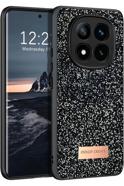 Onegif Xiaomi Redmi Note 14 Pro 4G Bright Simli Kapak - Siyah ürün görseli 1