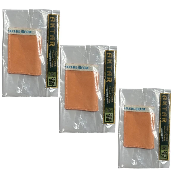 İpek Kese (Parmak geçmeli) Yüz İçin Saf ipek (7,5* 10,5cm),3 Adet, Derya Eren ürün görseli 1