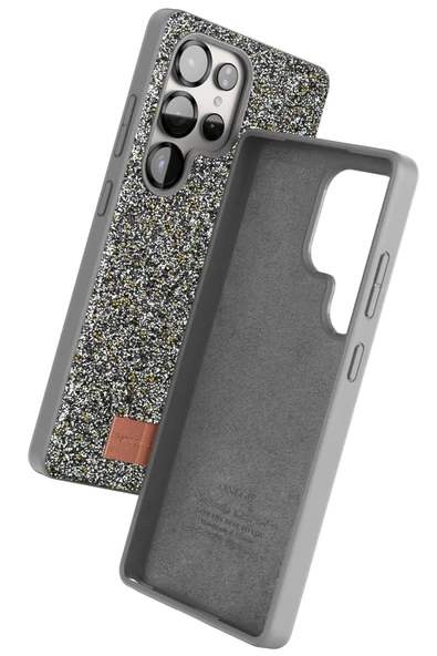 Onegif Samsung Galaxy S25 Ultra Bright Simli Kapak - Gümüş - Resim 2