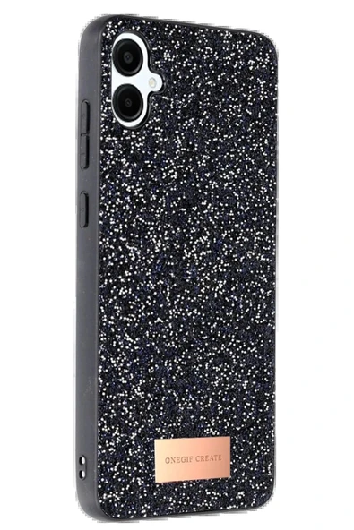 Onegif Samsung Galaxy A06 Bright Simli Kapak - Siyah ürün görseli 1